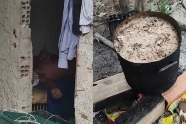 Homem trabalhava em troca de abrigo e comia lavagem dada a porcos