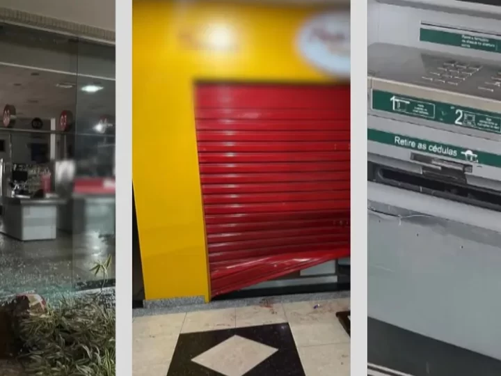 Banco, supermercado e pizzaria são depredados em sequência de ataques em Iconha